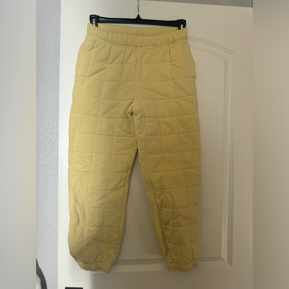 ARITZIA yellow puffy sweats.